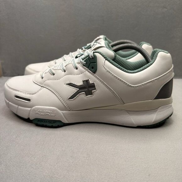 Womens Sz 11.5 KURU Kinetic 2.0 Shoes White/Teal Anti-Slip Work Support Sneakers - Picture 3 of 9